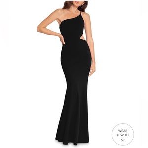 Aqua Asymmetric Side Cut Out Dress